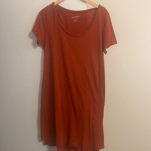 Size large, burnt orange, loose fit dress